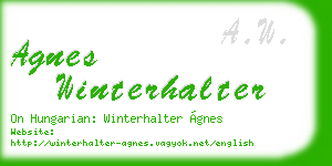 agnes winterhalter business card